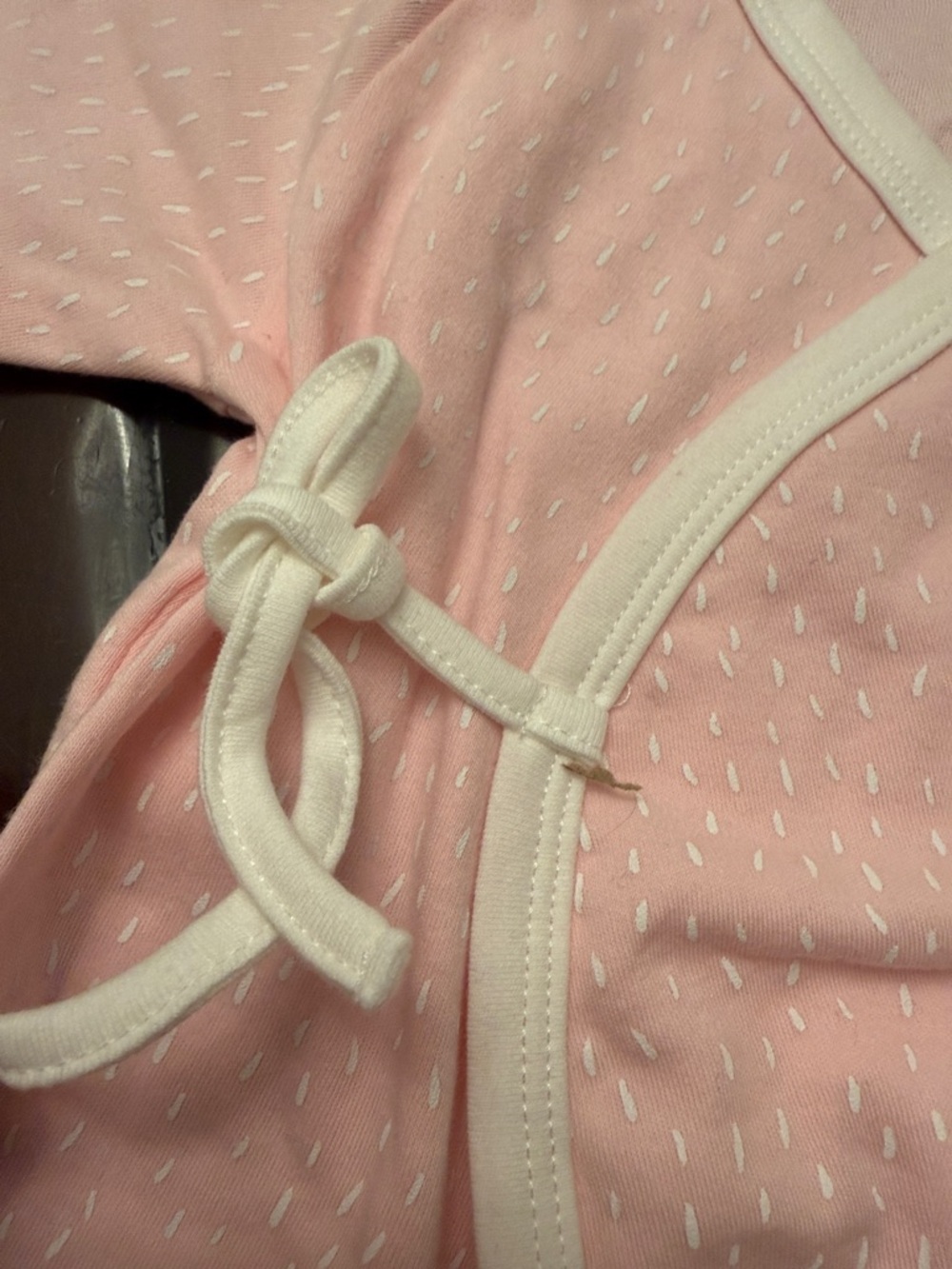 Bunnies by the Bay Pink Kimono-Style Baby Romper with Daisy - Picture 5 of 8